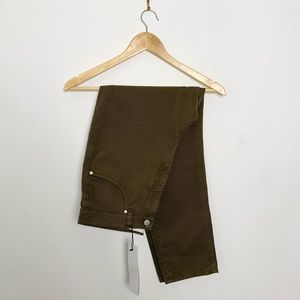 NWT KOTN olive green high waisted denim jeans 4